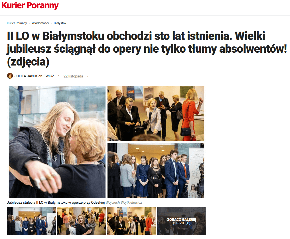 Kurier Poranny - Relacja z Obchodów 100lecia