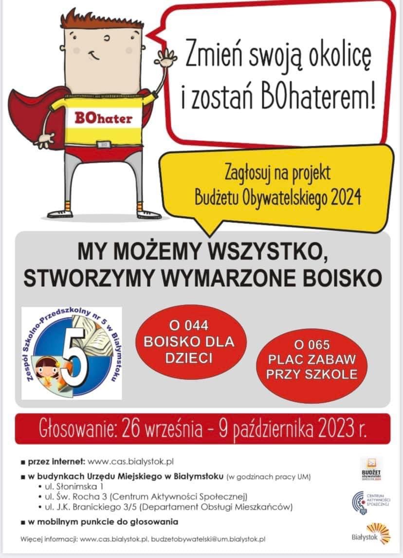 plakat z głosowaniem ZSP5