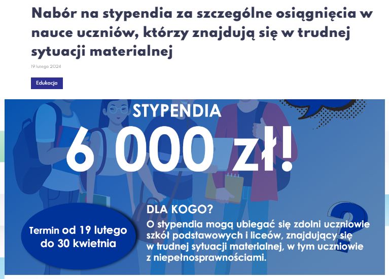 nabór na stypendia