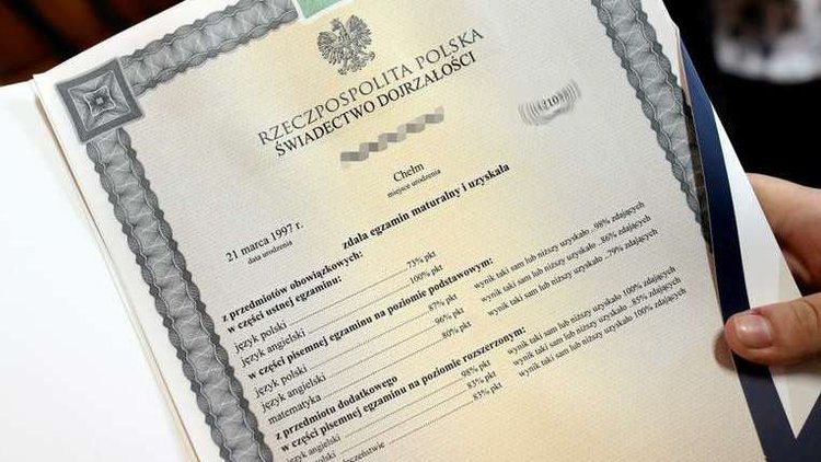 wzór świadectwa