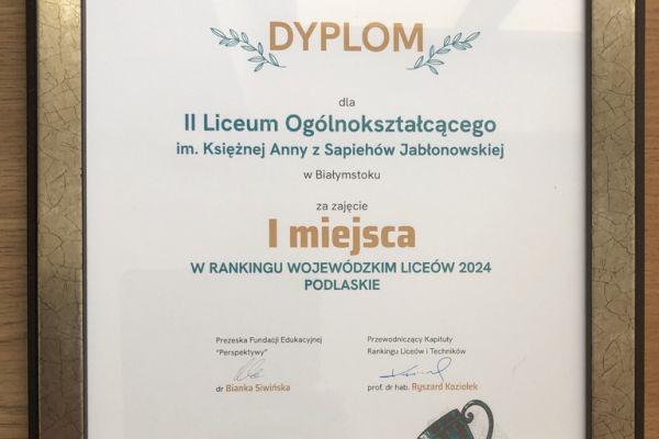 Ranking Wojewódzki Liceów i Techników 2024