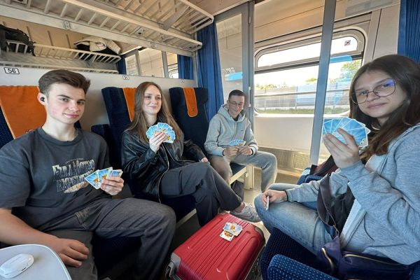 Ewa Stypułkowska w czasie drogi na zawody - kliknięcie spowoduje powiększenie zdjęcia Ewa Stypułkowska w czasie drogi na zawody