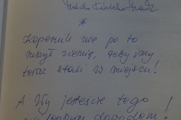 Wpis do kroniki - kliknięcie spowoduje powiększenie zdjęcia Wpis do kroniki - absolwent