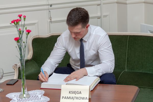 Wpis do księgi pamiątkowej - kliknięcie spowoduje powiększenie zdjęcia Wpis do księgi pamiątkowej