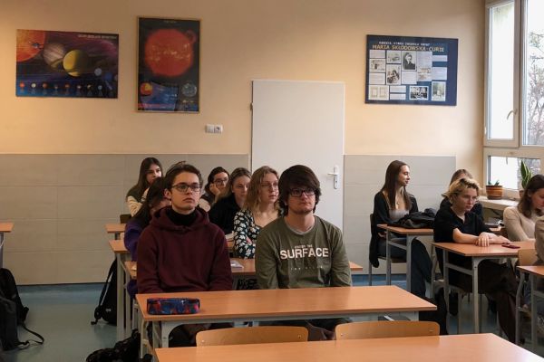 Uczestnicy spotkania w klasie