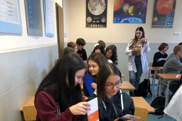 Uczestnicy spotkania w klasie