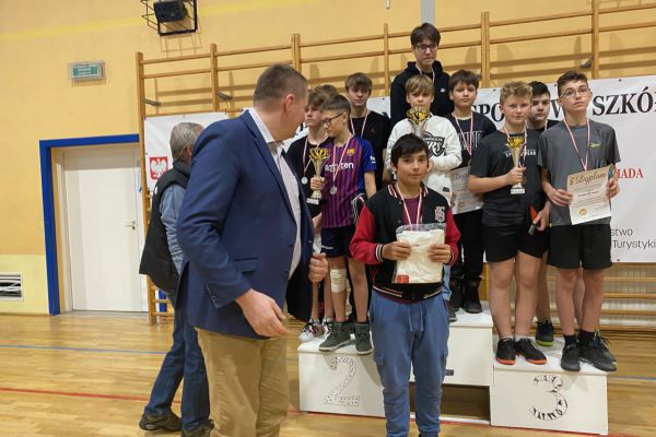 Najlepszy zawodnik - Maciej Justyński kl. 7 B